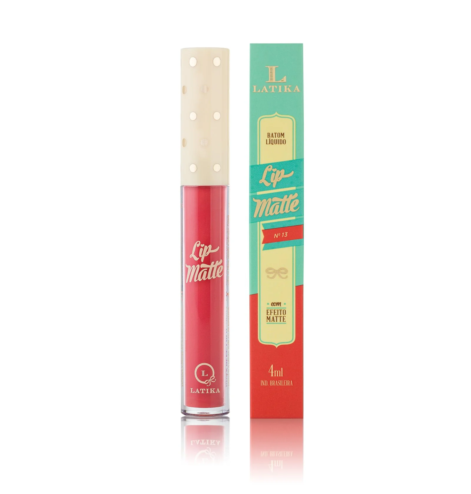 Batom Líquido Latika Lip Matte Coral nº13