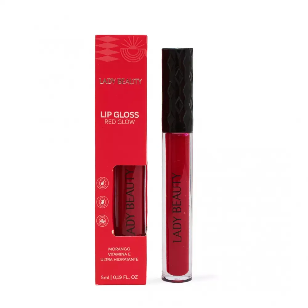 Lip gloss Red Glow- Lady Beauty